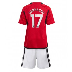 Manchester United Alejandro Garnacho #17 Domaci Dres za Dječji 2023-24 Kratak Rukavima (+ kratke hlače)